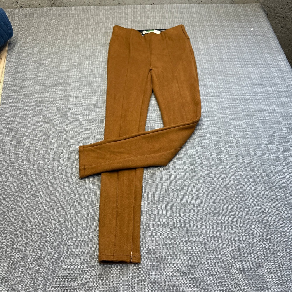 Anthropologie Faux Suede‎ Leggings Pants Size 25 Zip Ankle Boho Western